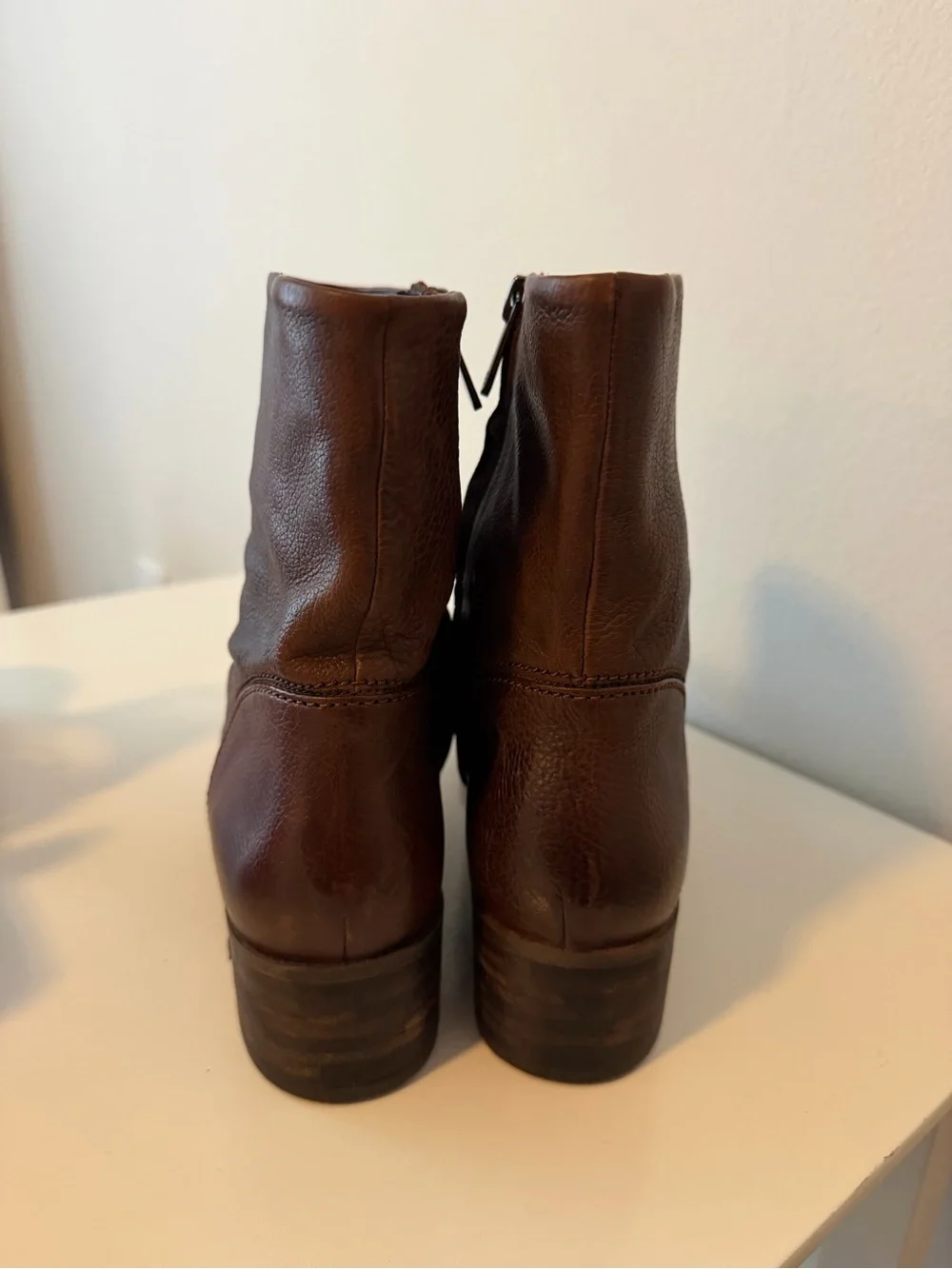 Sam Edelman Chestnut Brown Leather Mid-Calf Boot